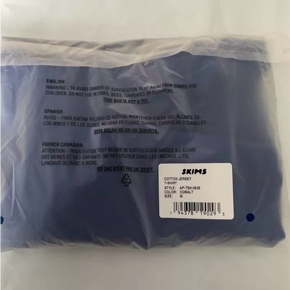 SKIMS Cotton Jersey T-Shirt in Cobalt Size Medium (Sold Out) - Picture 8 of 8